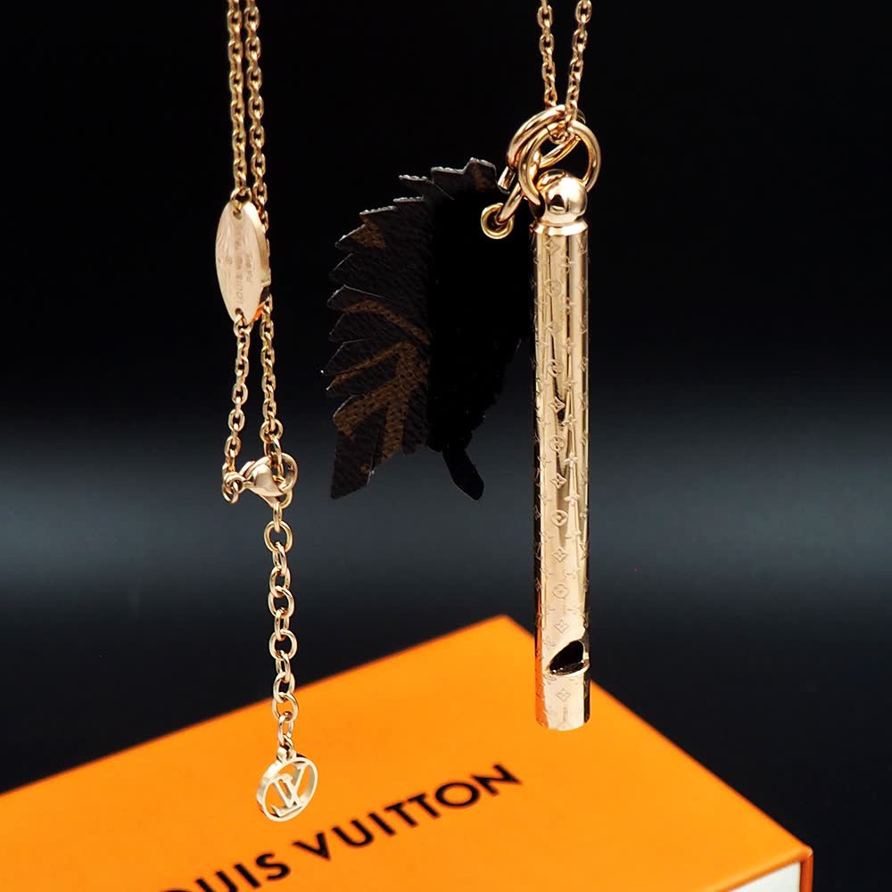 Louis Vuitton Whistle Leaf Pendant Necklace